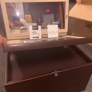 Wolfe (New) Dark Brown Jewelry Box